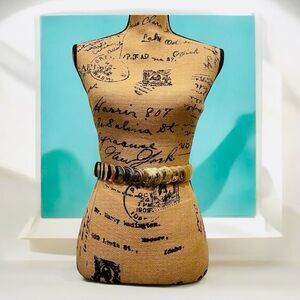 Vintage Queen Elizabeth II Regina Gold Tone Coin Belt